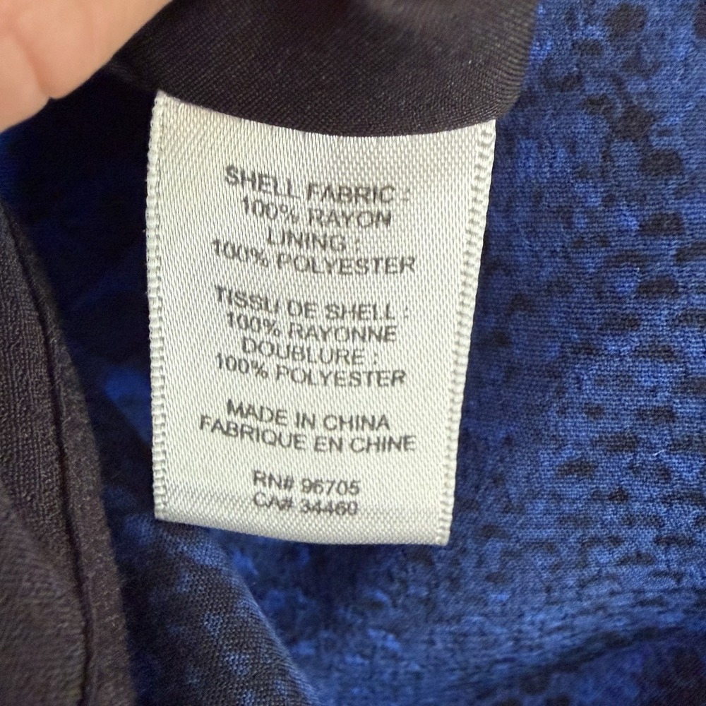 Rebecca Taylor Snake Print Color Block Sleeveless Shift Dress Blue Black Size 10 - Picture 6 of 7